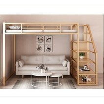 후기모아 2층 벙커 침대 책상 수납 공간 매트리스 포함, 1200mm X 2000mm, BLACK (수납공간 포함)