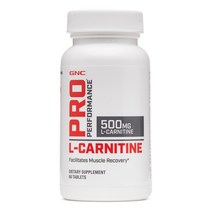 GNC 프로 퍼포먼스 엘 카르니틴 60정 (타블렛) Pro Performance L carnitine 500 60tabs, 1개