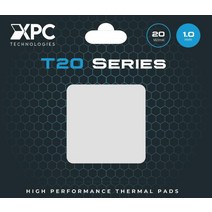 XPC 고성능 20W/mK 열 패드 T20 시리즈 100 x 100mm 화이트 0.5mm ~ 3.5mm 두께 GPU 전자제품 컴퓨터 부품용 비전도성 (3.00mm), 1.00mm
