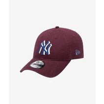 NEW ERA 무료반품 더블 로고 뉴욕 양키스 언스트럭쳐 볼캡 마룬 940UNST DOUBLE LOGO NEYYAN MAR 13338504