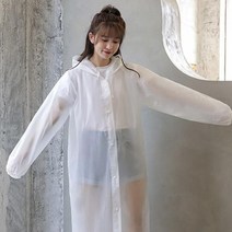 자체제작 우의 남녀공용 EVA 고급 레인코트 다회용 우비 쇼핑백, 퍼플