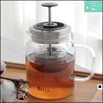 차끓이기 스텐 필터바스켓 유리포트 티타임 커피포트 차포트, 카페 티포트 560ml