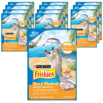 프리스키 파우치 고양이 간식 80g, 참치 + 고등어 혼합맛, 12개입