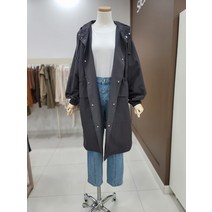 시에로 드로우스트링 롱 후드점퍼-SJ3JPF124-DG