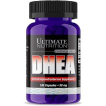Ultimate Nutrition Pure 50mg DHEA 보충제 Max Strenth Testosterone Libido 및 대사 촉진제 밸런스 호르몬 및 희박한 근육, 100 정