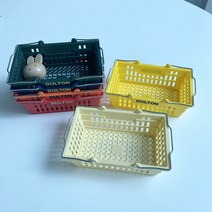 덜튼 데스크 미니 바스켓 마켓 바구니 소품, 레드