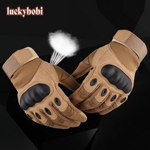 자작스피커 우드 나무 인테리어 터치 스크린 오토바이 장갑 인공 가죽 하드 너클 전체 손가락 보호 장비 레이싱 바이커 라이딩 모토 크로스, 반 손가락 갈색, m