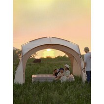 돔쉘터 텐트 에어텐트 피크닉 캠핑 쉘터 그늘막, 돔커튼  (에그쉘 컬러) + 차양커튼 2개
