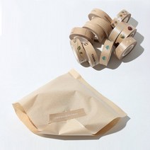크라프트 인쇄 마스킹테이프, 플라워