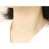 은이랑공방 굵은체인 갑상선 수술목걸이 925실버 초커목걸이