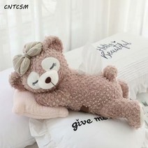 CNTCSM 귀여운 캐릭터 엎드린 자세 잠자는 타미플루 곰 스텔라 장난감 피규어 티슈 뽑기 카티슈 케이스 티슈 커버, 셰리 로즈 티슈 뽑기, 길이 48센티 정도, 1개