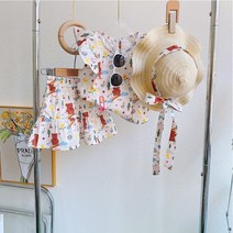 [아꾸꼬] 아동 뚱땅프릴상하모자세트