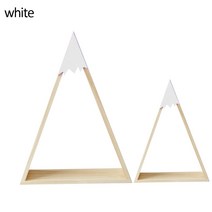 인테리어편집샵 북유럽 나무 벽 선반 옷 랙 룸 공예 스토리지 밧줄 침실 거실, 10 white-2pcs