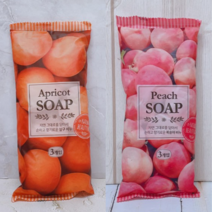 살구비누 복숭아 비누 저자극 여드름 미용비누 3개입, 복숭아 3개입