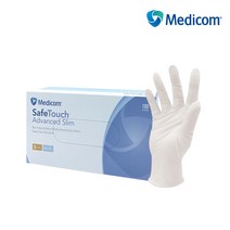 메디컴 니트릴글러브 니크릴장갑 의료용 식품용 주방용 1Box=100매 화이트+국내생산 치과전용칫솔, M