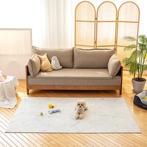 파크론 펫노리터 우유빛깔마블 애견매트 마감형 XL (230x140), 우유빛깔마블 마감형 XL