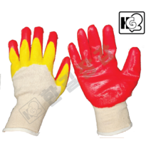 한길몰 완코팅 청이중 황이중 코팅장갑 100켤레, 100개, 황색