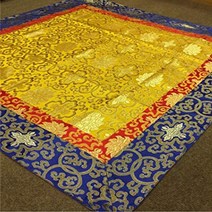Tibetan Buddhist Silk Brocade Square Lotus Design Altar Cloth/Shrine Cover/Table Cover/Shrine Room D, 1