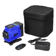 레이저줄자 자 수평기 거리측정기 레이저 광파기 다기능 12 라인 그린 라이트 셀프 레벨링 니벨 레이저 크로스 건설 도구 용 수평 수직 그린 빔, 블루 미국 플러그