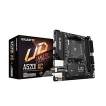 Gigabyte A520I AC 마더보드 AMD 라이젠 AM4 Mini-ITX Direct 6 단계 디지털 PWM 55A DrMOS 게이밍 GbE LAN 인텔 와이파이+블루투스 N, Motherboard