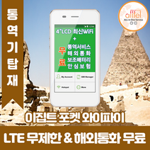 이집트 데이터무제한 와이파이 김해대구공항수령, 대구공항_수령/반납일 기준 구매, 1개