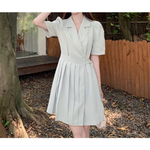 오르미 R79 (~4XL까지) 빅사이즈 주름 원피스 심플하면서 허리포인트로 슬림해보이는 블랙 민트 원피스