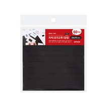 0633 고무자석 검정 25x15 60개입, 단품