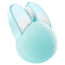 hoco. M6 USB 무선 마우스 HOCO 귀여운 토끼 마우스 24.G 무소음 무선마우스, Iceberg blue