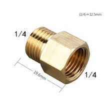 1/8 quot1/43/8 quot1/2수-암 나사 황동 파이프 커넥터 커플러 어댑터 나사산 피팅, [02] M1 To F2