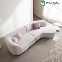 우아미가구 엘라 조야 패브릭 4인 소파, 크림아이보리