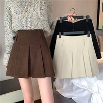 빈티지 짧은 치마 스커트 봄겨울 디자인 날씬해 보이는 플리츠 스커트