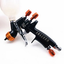 페인트 스프레이건 스프레이 건 250CC PPS 탱크 에어 페인트 믹싱 컵 및 어댑터 포함 미니 건 1.2mm 노즐, 01 black 12mm, 01 black 12mm