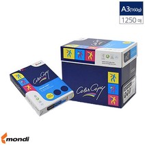 A3 컬러 레이져 전용 복사용지 백색 160G 1250매 고급용지 카피용지