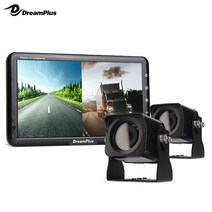 2채널 고화질 AHD후방카메라+7인치거치형 AHD리어 모니터(분할모니터)세트 12V-24V겸용 차량용후방카메라모니터세트, 5M, 5M, SC-C10H카메라2대+SM-70ST분할모니터