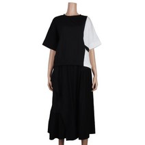 보니스팍스 컬러배색 밑단 밴딩 티 BC28TS980