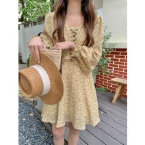 여성 2022 summer bandage v neck 플레어 슬리브 쉬폰 원피스 218