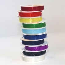 칼라 우레탄줄 0.8mm 8M 1롤 팔찌줄 목걸이줄, 빨강