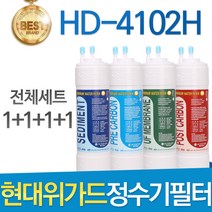현대위가드 HD-4102H 고품질 정수기 필터 호환 전체세트, 선택1 - 전체구성세트(1+1+1+1=4개)