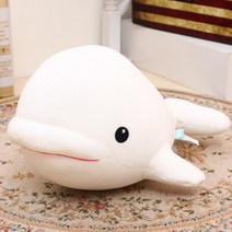 벨루가 흰 고래 봉제 인형 애착 돌핀 귀여운 쿠션 장난감 베개 홈 카페 장식 모찌 수면 굿즈, 흰색, 라지65x45x30cmcm