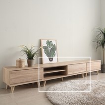 사사가구 데코라인 앤 오픈형 거실장 1200, 네추럴