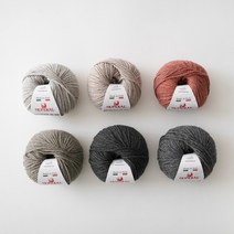 슬로우모먼츠 메리노 플러스 - 겨울 목도리 모자 가디건 뜨개실 100g, 그레이멜란지