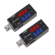 전기요금측정기 2PCS Dual USB Current Voltage Charging Detector Voltmeter Ammeter Charger Tester DC L, 01 금
