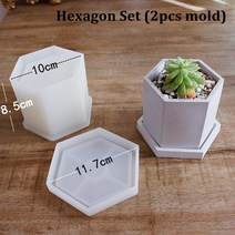 시멘트사이딩 세라믹 메탈 써모 사이딩 건축자재 시멘트보드 장식 DIY 콘크리트 실리콘 두 손 냄비 금형 즙, 18 Hexagon Set