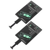 무선충전기리시버 범용 마이크로 USB Qi 무선 충전 수신기 샤오미 삼성 호환 안드로이드 폰용, [02] Black, 1개