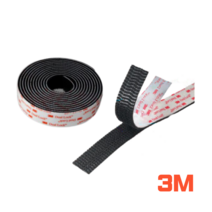 3M 듀얼락 초강력 벨크로 탈부착 찍찍이 양면 테이프 전동휠 DIY 멀티탭 서랍 고정, SJ3560 (250방 - 폭 25mm 투명), 75cm