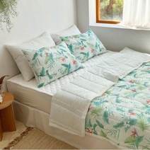 [쁘리엘르] 썸머브리즈 뱀부 시어서커 간절기 여름 차렵이불베개세트Q