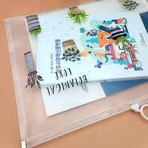 화분 일러스트 반투명 파일첩 A4, 단품