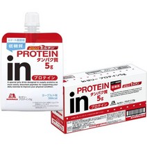 일본직발송 6. IN젤리 단백질 요구르트 맛 (180G×6개) 간편하게 단백질 10초 충전 유청 펩타이드 5 000MG, One Size, One Color