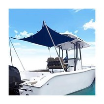 TeBaisea 보트 T탑 선 셰이드 키트 캐노피 스테인리스 스틸 텔레스코픽 로드가 있는 커버 접이식 자외선 방지 1200D 하이테크 폴리에스테르 섬유 안티 다크 블루47x59x4, 사이즈 1:A=47