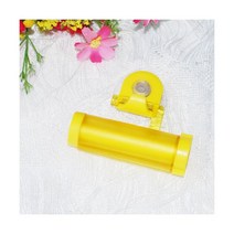 크리 에이 티브 롤링 압착기 치약 디스펜서 튜브 파트너 빨판 걸이식 홀더 분배기 1 개, Yellow
